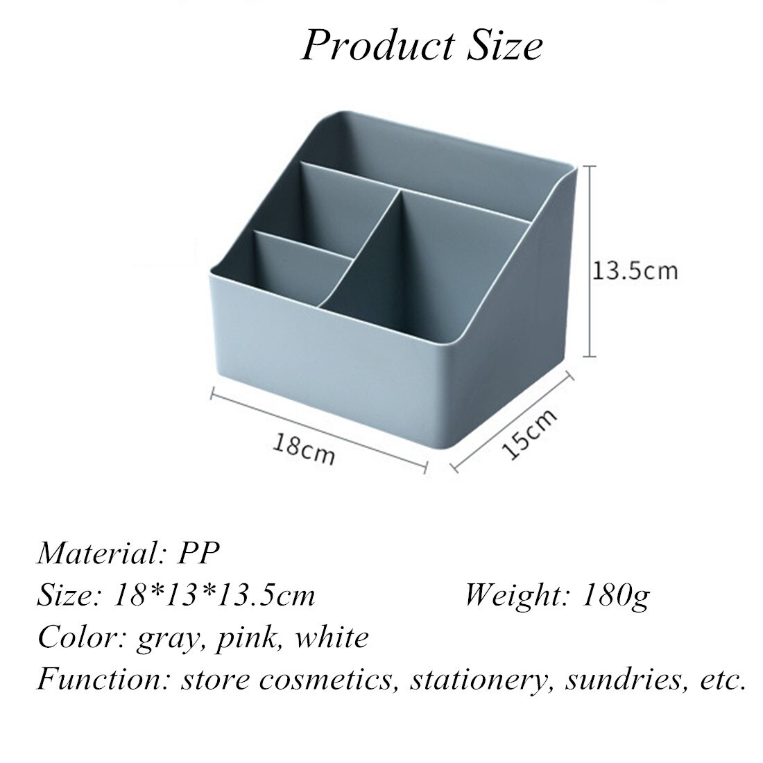 Kosmetisk opbevaringsboks skrivebordsrum opbevaringsboks rum makeup organizer