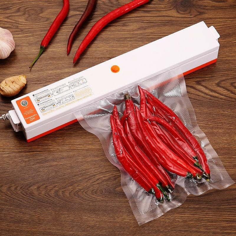 220V/110V Household Food Vacuum Sealer Packaging Machine Family Kitchen Tool Sealer Vacuum Packer Including 10Pcs bags Packaging