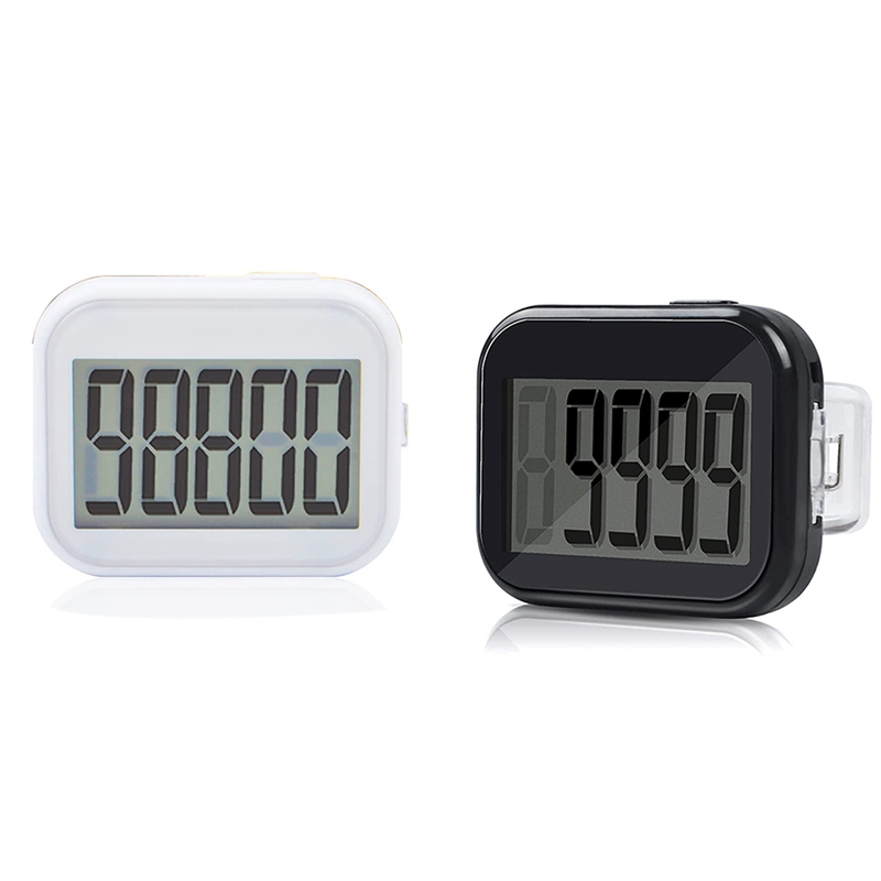 Pedometer Clip On, Step Counter for Walking with Large Digital Display and Lanyard, Pedometers for Steps Clip on