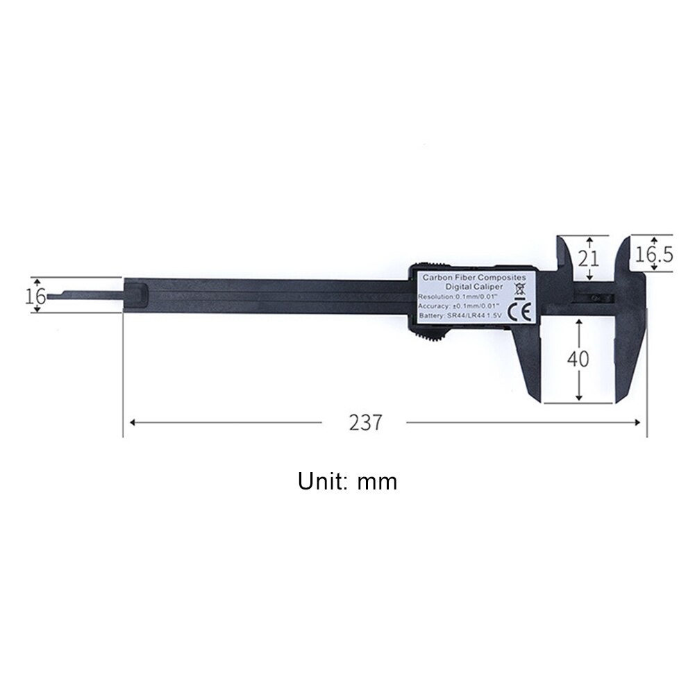 0-150Mm Meten Micrometer Elektronische Lcd Digitale Schuifmaat Gauge Plastic Elektronische Lcd Digitale Display Schuifmaat: Default Title