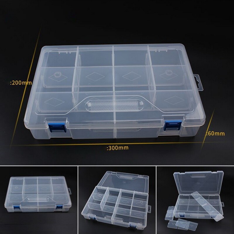 Adjustable Components Compartment Storage Organizer Detachable Portable Tool Box Electronic Drill Screw Beads Storage Toolkit: E