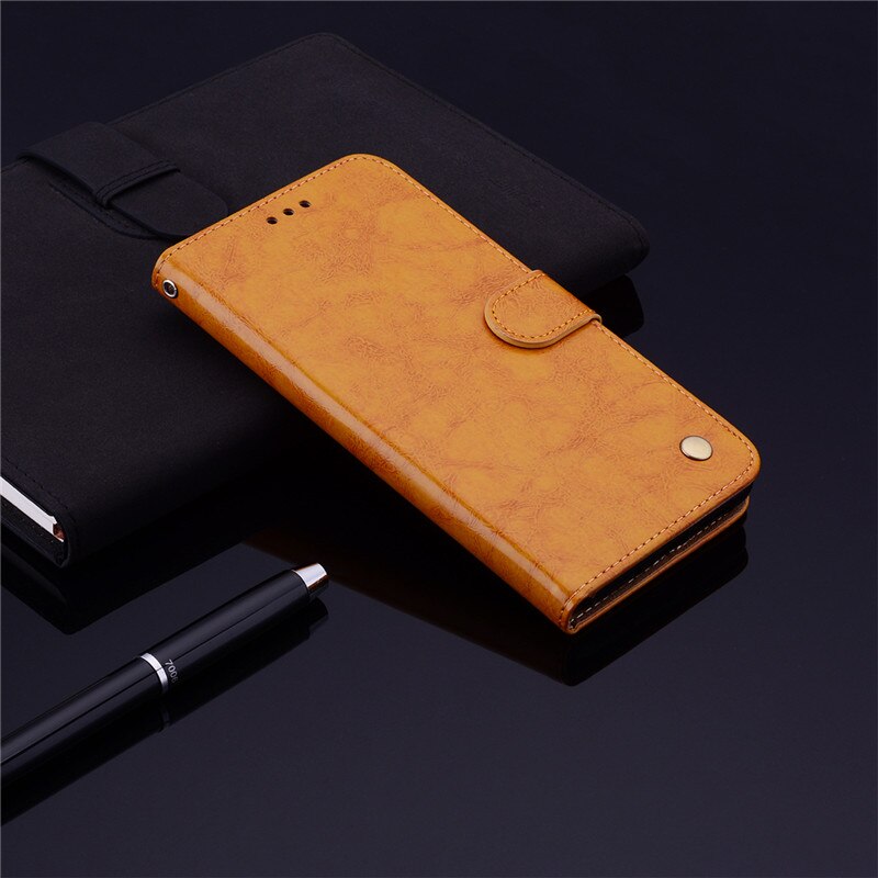 Wallet Flip Leather Cover Voor Samsung Galaxy M31 Case Mobiele Telefoon Case Voor Samsung M31 M315F M315 SM-M315F/Ds case Cover 6.4": Orange