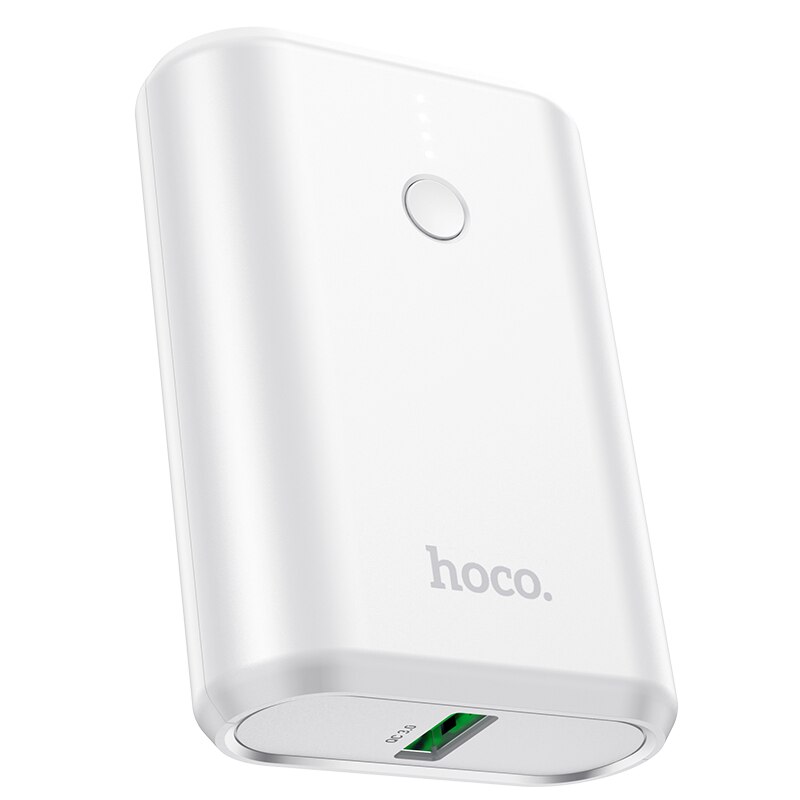 Hoco carregador de bateria externa portátil qc3.0 + pd 20w, power bank 10000mah, carregador de bateria rápida para iphone 12 pro max 11 xiaomi: Branco