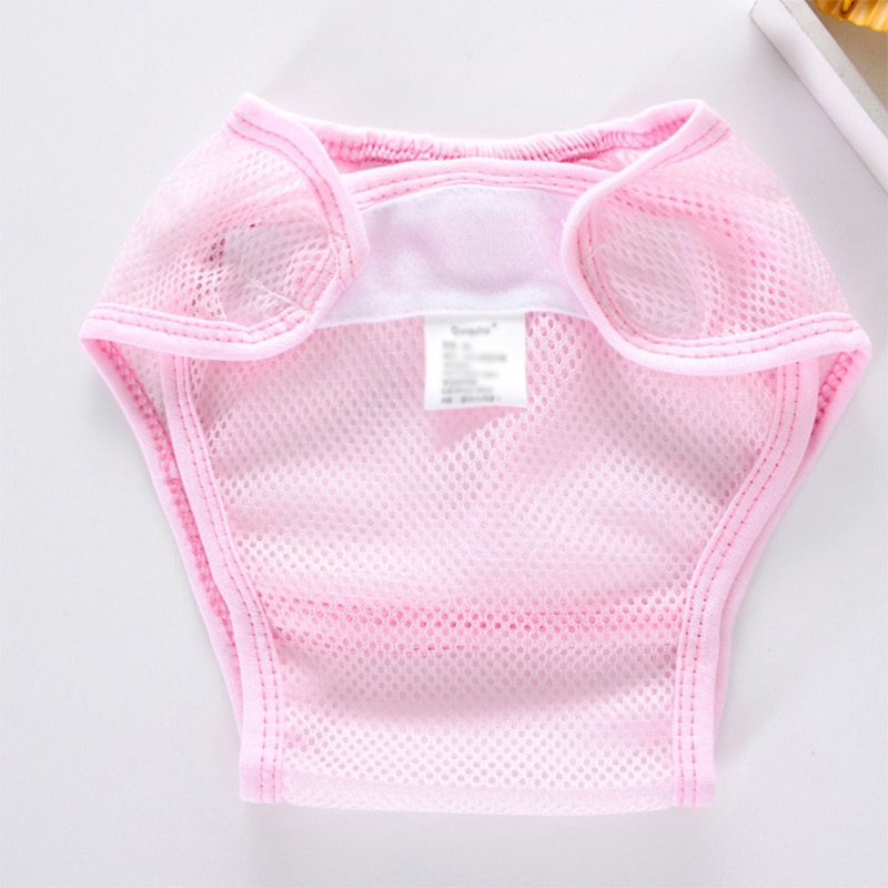 Soft Baby Diaper Pants Covers Baby Nappies Adjustable Cloth Diapers Breathable Net Grid Diaper Pants Covers for Kids Newborn