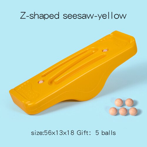 Children Balanced Seesaw Kindergarten Sense Training Equipment Parent-Child Game Outdoor Sport Toys Balance Board for Kids M069: Z-Yellow