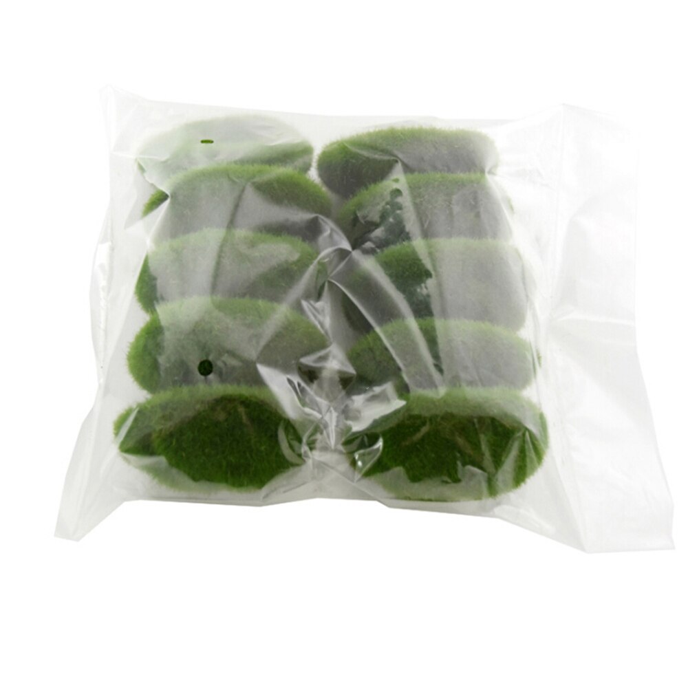 10 Pcs Artificial Moss Balls Simulation Plant Simulation Plant DIY Decoration For Window Home Office Plant Wall Decor