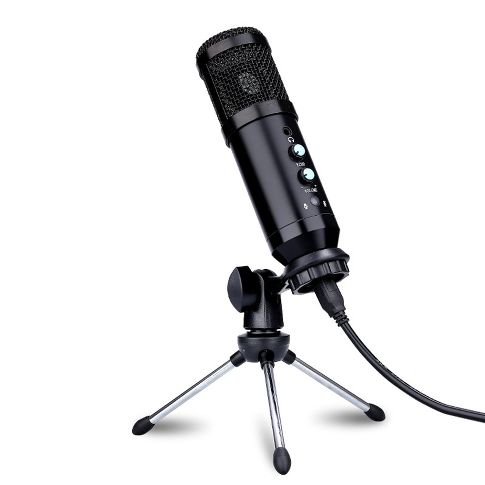 BM800 Usb Condensator Microfoon Met Oor-Back Monitor Mute Reverb Computer Microfoon Voor Live Podcast, video En Voice Chat