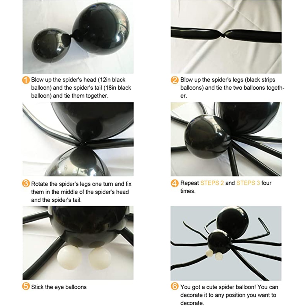 142 stuks halloween ballon slinger boog kit met halloween zwart oranje grijze ballonnen spinnen ballonnen voor halloween feest decoratie