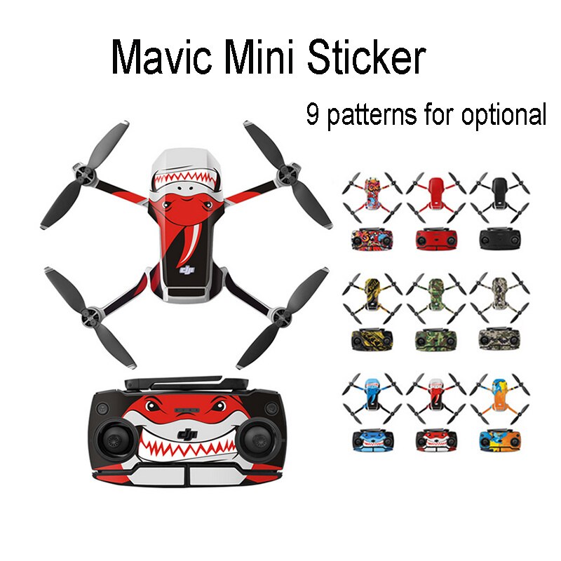 Beschermende Film PVC Stickers voor Mavic Mini Afstandsbediening Decals Volledige Cover Skin Sticker Set voor DJI Mini Drone Accessoires