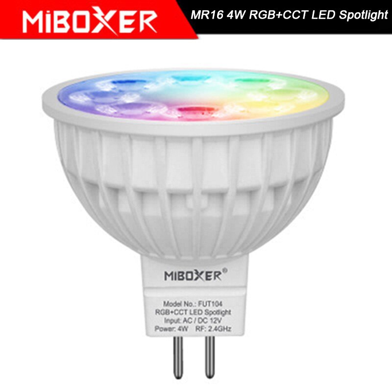Miboxer 4w rgb + cct led spotlight fut 103 gu10 fut 104 mr16 led pære lampe til soveværelse restaurant stue kok værelse belysning