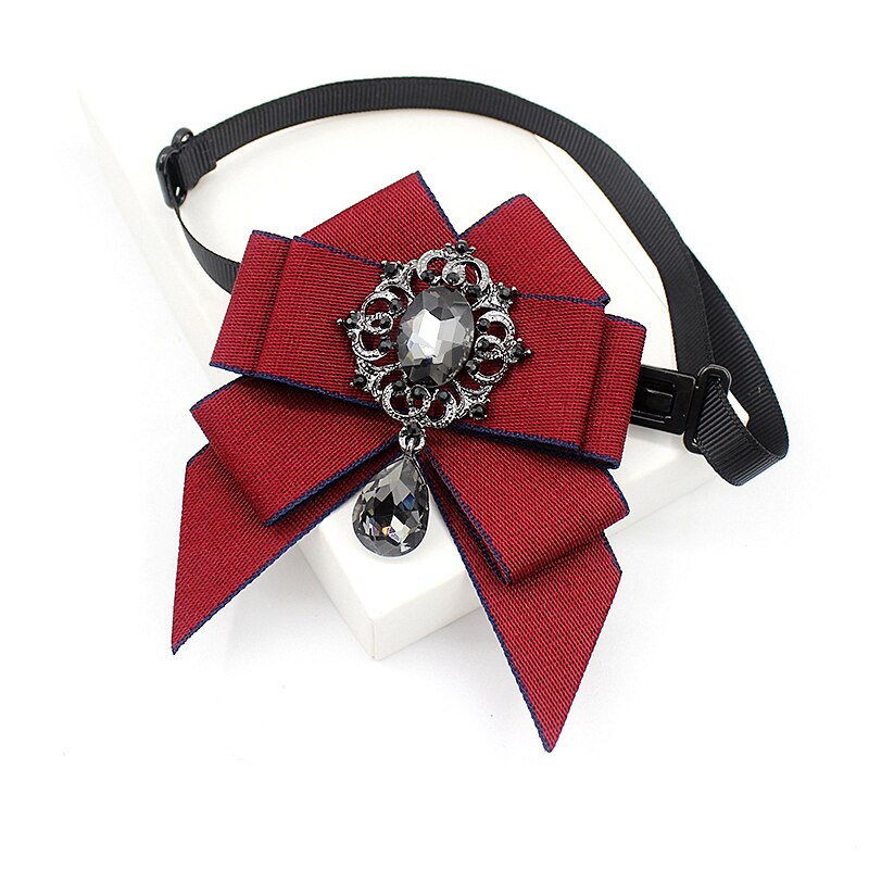 Klassieke Strikjes Stropdas Lint Strass Corsage Bowtie Das Voor Mannen Kids Formele Kleding Accessoires: Donkergrijs