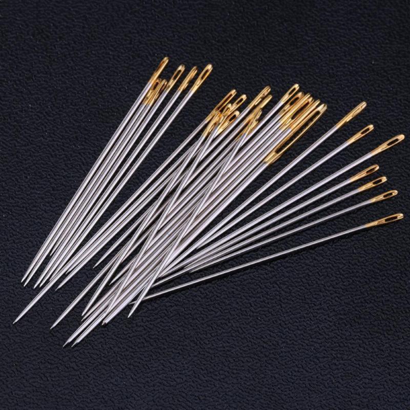 30Pcs Set Sewing Needles Large Eye Cross Stitch Needles Craft Embroidery Tool Hand Sewing Needle With Storage Round Box