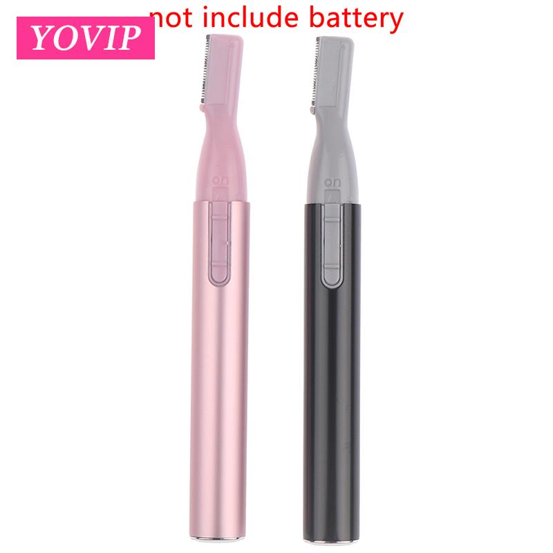 Mini afeitadora corporal portátil para mujeres, tijeras de cejas faciales, práctico, eléctrico, recortador de pelo, removedor de cuchillas, depiladora, 1 Juego