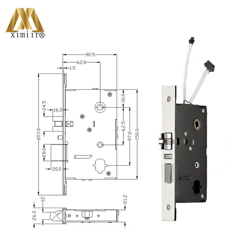 Good Electronic Home Door Lock System Swipe Card Stainless Steel Smart Hotel Door Lock With RFID Card HM-201