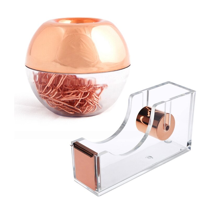 30 Stuks Diamantvormige Paperclips in Roségoud en Geelgoud met 30 Stuks Diamantvormige Paperclips in Roségoud en Geelgoud met