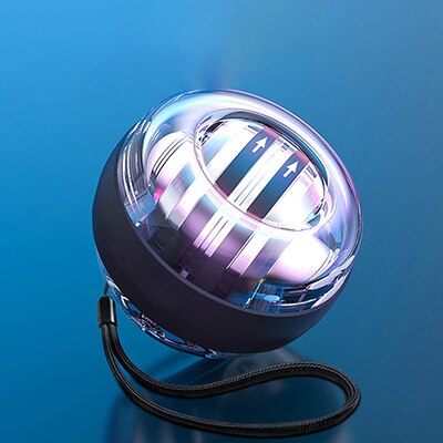LED Light Muscle Power Ball Self-start Wrist Ball Trainer Relax Gyroscope Gyro Arm Exerciser Strengthener Fitness Equipments: Blue without light