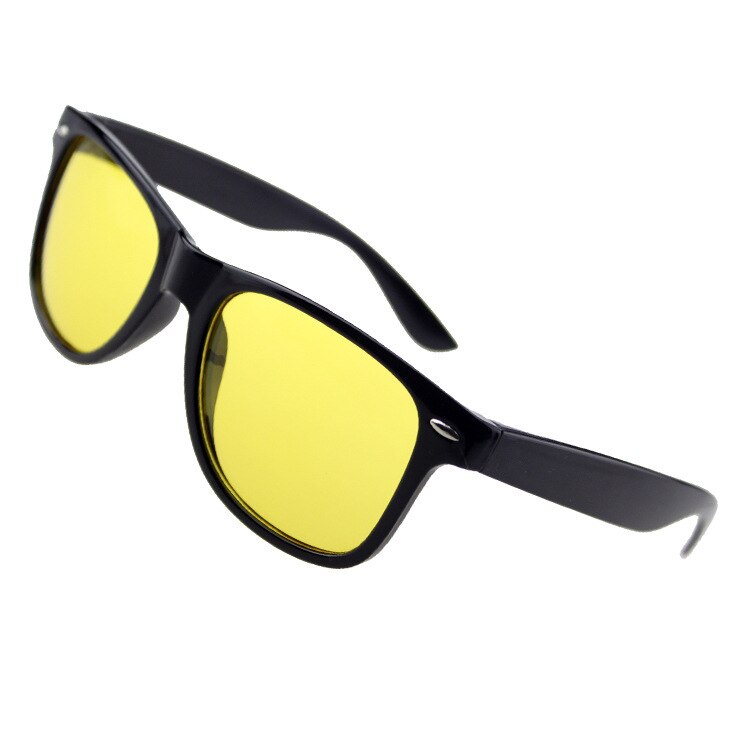 glasses Unisex Square Yellow Lenses Night-Vision Glasses Driving Glasses Men Women Windproof Driving Goggle Yellow Sunglasses