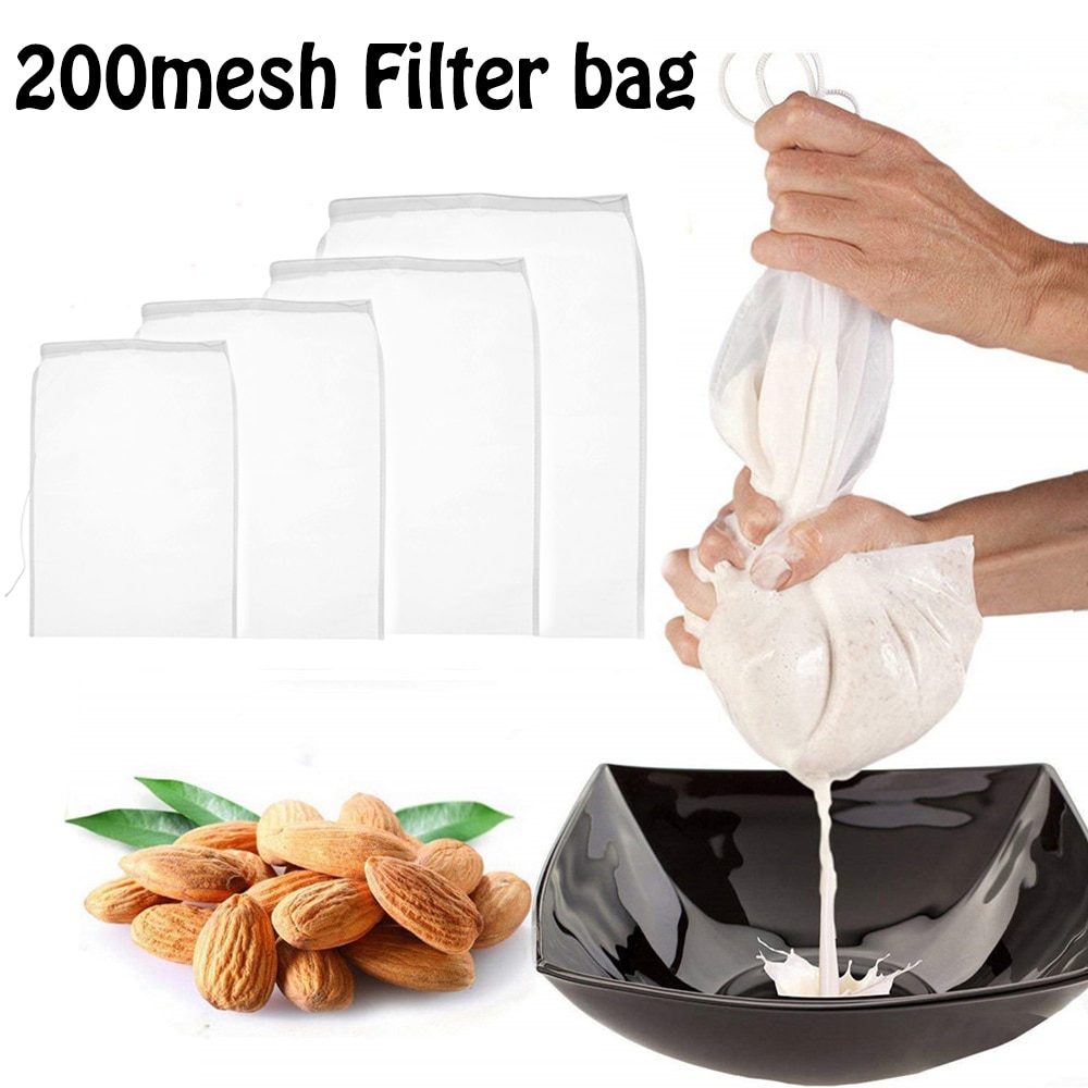 1pc fina nylonnät siktar silar mat special mutter mjölkpåse kaffe filter ostduk vin sil matlagning durkslag accesso
