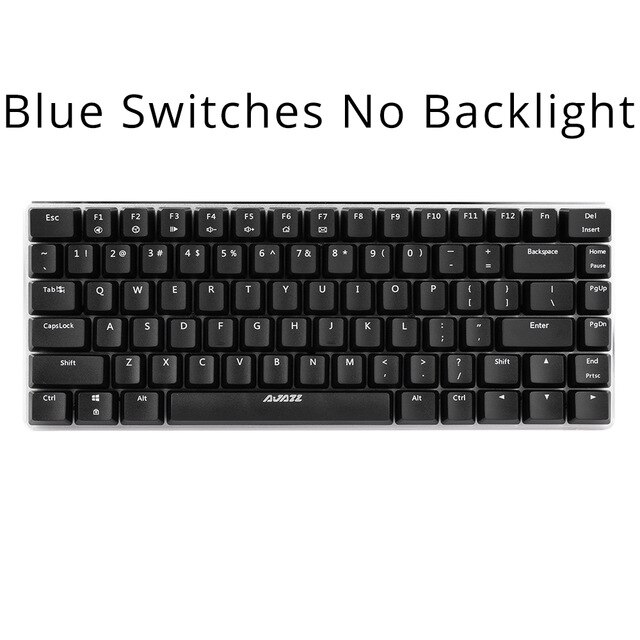 AJAZZ AK33 Keyclick clavier mécanique jeu e-sport LED clavier coloré 82 touches USB filaire anti-images fantômes pour ordinateur portable de bureau: Blue Switches no RGB