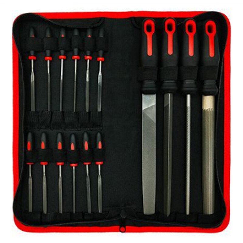 17 Pcs Metal Hand File Set Kit Including Flat, Round, Triangle, Half Round File and Needle Files, Craft Files Tools: 16PCS