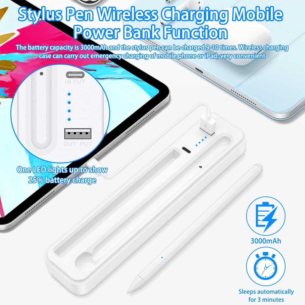 For Apple Pencil iPad Pen For iPad Pro 11 12.9 6th 7th mini 5 Air 3 with Magenic Wireless Charging Function Box Stylus
