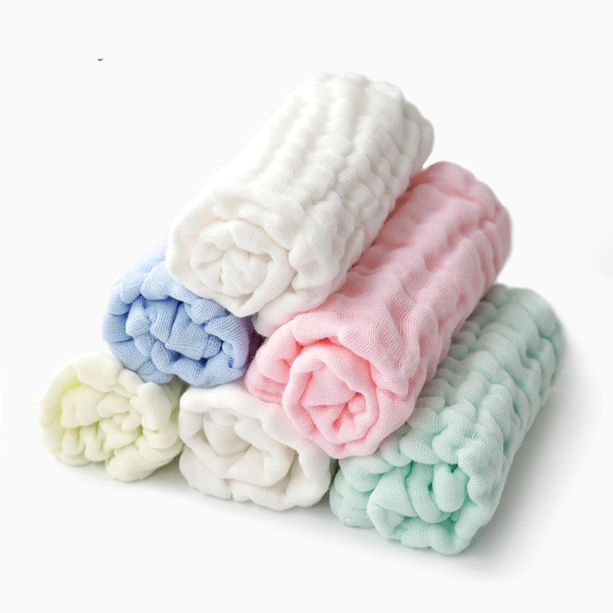 Orangemom 6 Stuks/pak Baby Little Badhanddoek 28*28 Cm Wassen Bad Accessoires 100% Katoen Gaas Kwijl Kleine Zachte zakdoek: Default Title