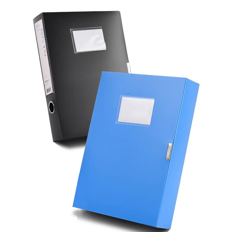 Pvc Archive File Box A4 Storage Box Plastic File Folder Box 35mm 55mm 75mm Office Supplies File Storage File Box Data Box