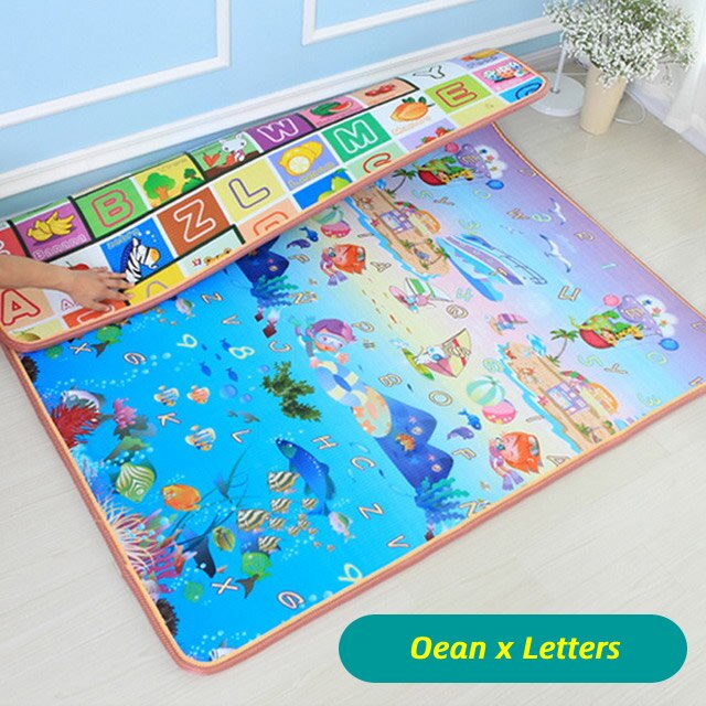 Foldbare børn legetæpper baby legetæppe børn klatretæppe udendørs store strandmåtter vandtæt picnic campingmåtte  px25