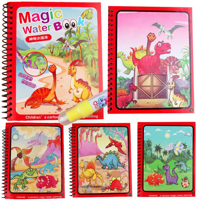 1PCS Montessori Libro Da Colorare Doodle & Magic Pen Tavolo Da Disegno Pittura Acqua Magica Disegno Libro Per Bambini Giocattoli regalo di Compleanno regalo: B