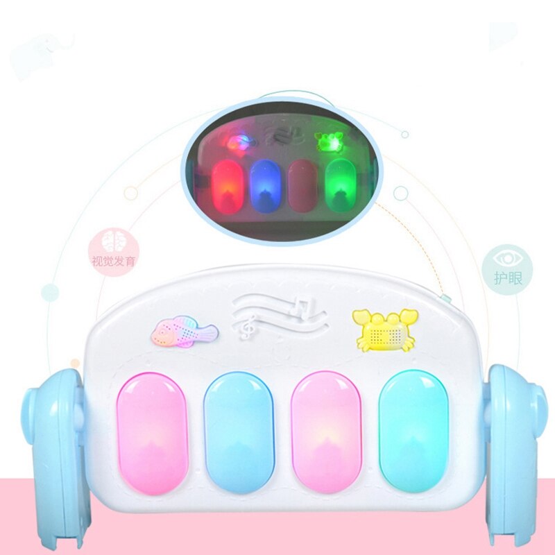 Baby Speelkleed Gym Speelgoed Gaming Tapijt 0-36 Maanden Zachte Verlichting Rammelaars Kinderen Muziek Mat Baby educatief Speelgoed Rood