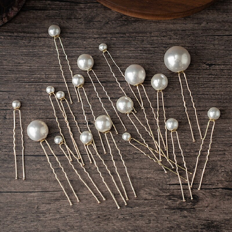 20Pcs Pearl Hair Pins - U Shape Bridal Hair Sticks - Women's Hair Jewelry Accessories
