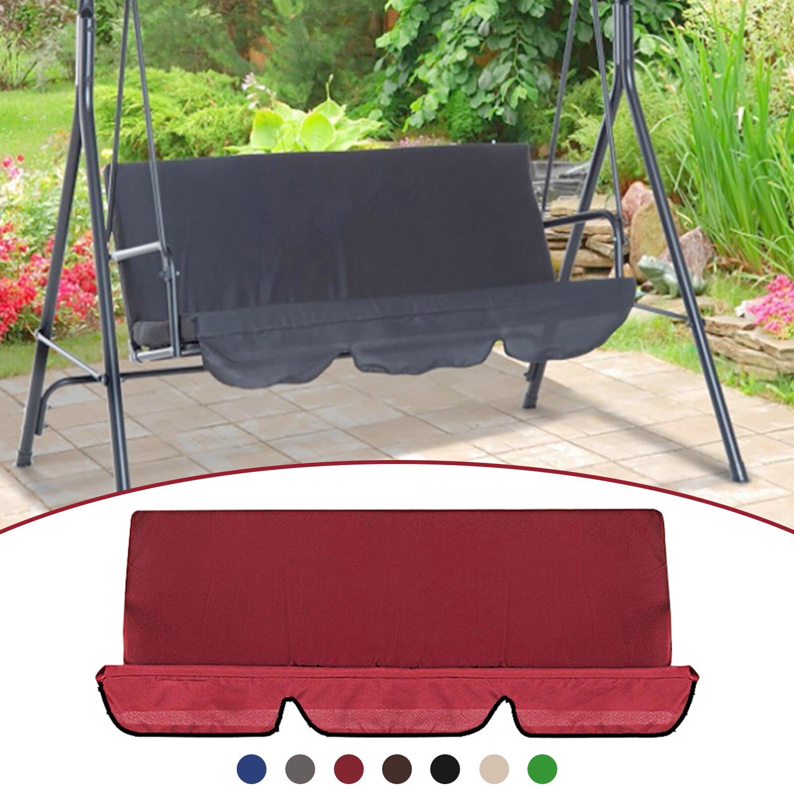 Outdoor Decoration Garden Swing Chair Cushion 3 Seater Waterproof Swing Seat Pads Swing Yard Jardin Decor Accessories