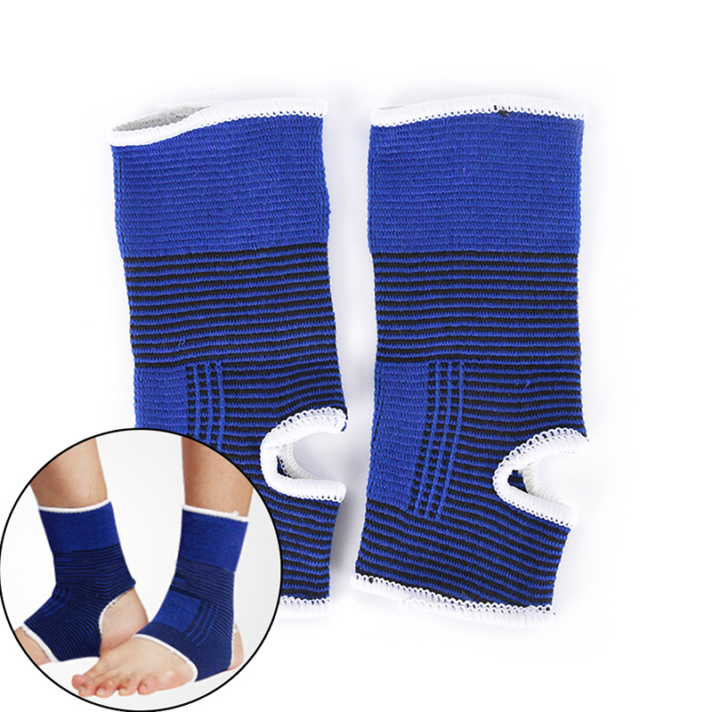 2 PCS Ankle Foot Elastic Compression Wrap Sleeve Bandage Brace Support Protection Sports Relief Pain Foot Outdoor: Default Title