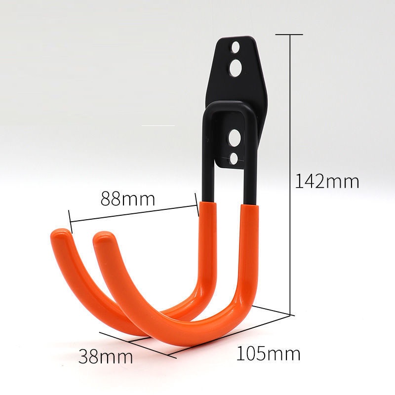Soporte para bicicleta, gancho de montaje en pared para bicicleta, soporte de estacionamiento para herramientas colgantes, organizador de herramientas de almacenamiento de almacén, accesorios para bicicleta: YELLOW