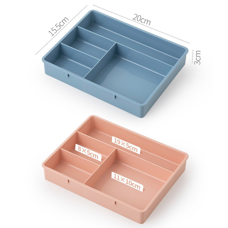 Tisch-Schubladen-Aufbewahrungskoffer, stapelbar, mit mehreren Zellen, Aufbewahrungstablett für Kleinigkeiten, Schminktisch, Schmuck, Schreibwaren-Organizer, machen-hoch-Organizer