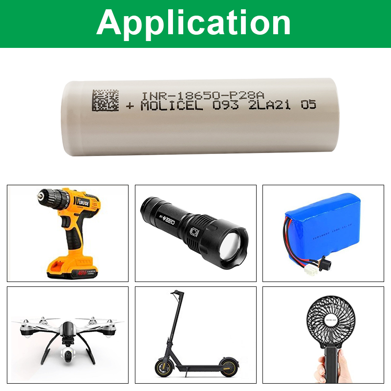Original Molicel P28A INR18650 2800mAh 25A battery 3.6V Rechargeable lithium batteries li-ion Cell Big Power Capacity VS VCT5