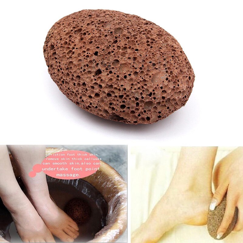 Cepillo de masaje con almohadilla de paleta Natural, piedra pómez de Lava, elimina la piel muerta, spa de masajes para pies M02267