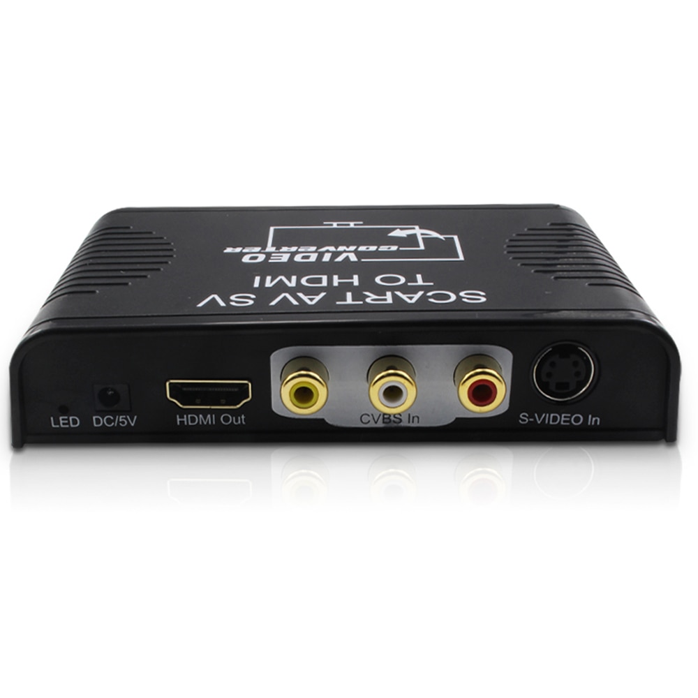 Av Scart Hdmi Converter 3-In-1 S-Video + Composiet Av Rca + Scart Naar hdmi Converter Voor Stb Dvd Speler Hdtv