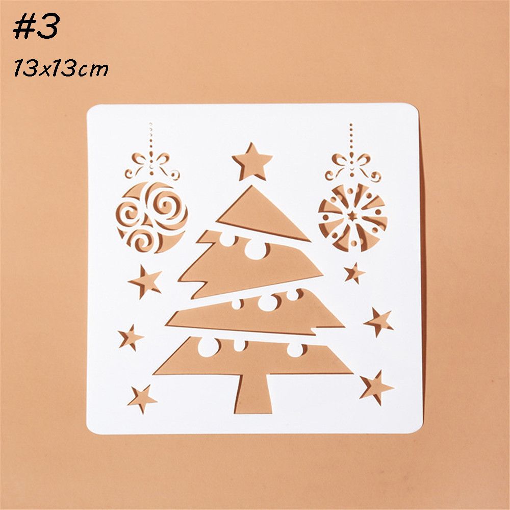 Plantillas huecas de Navidad para pintura de pared, álbum de sellos para estampado de álbum, tarjeta de papel en relieve decorativa, plantilla de flores: Chocolate