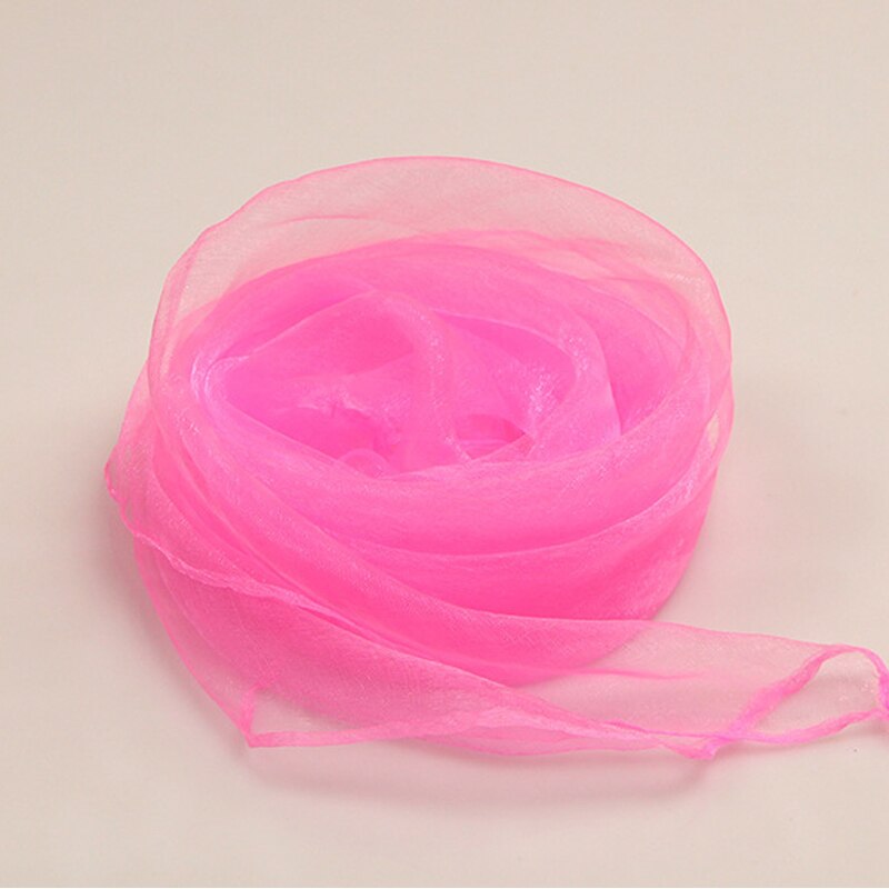 Foulard carré en mousseline de soie pour femme, serviettes de gymnastique, danse, couleur bonbon, rouge, jaune, violet, vert: 04