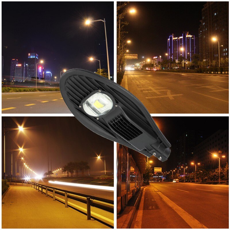 1pc 30w 50w led gatelys vanntett  ip65 led gatelys vei hagelampe varm/kald hvit  ac85-265v utendørs belysning