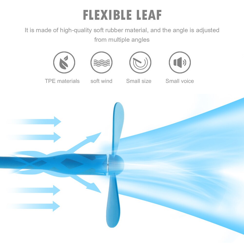 Mini ventilatore USB flessibile flessibile per Power Bank Laptop PC caricatore ca ventilatore portatile Computer Gadget estivi per l'home Office