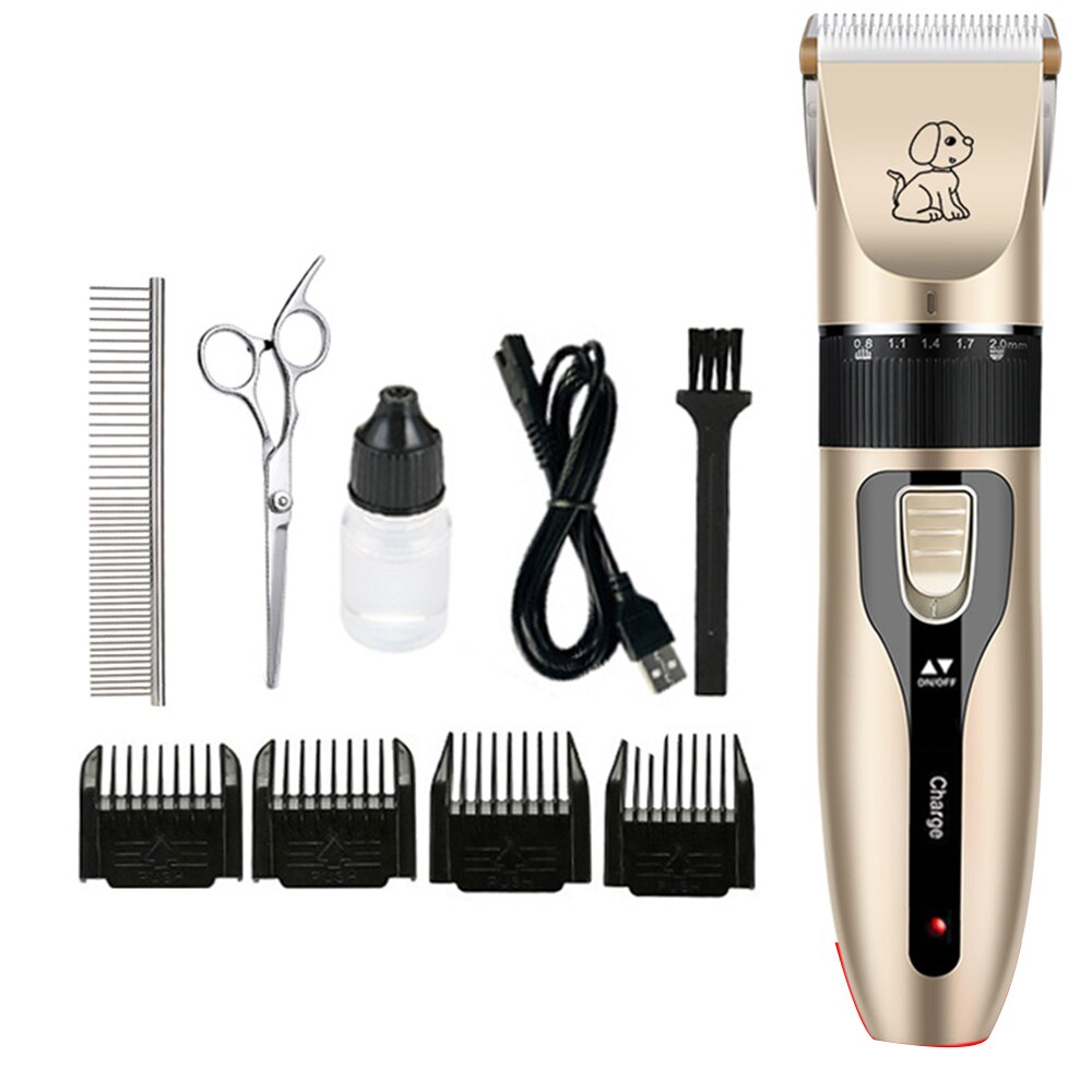 Dog Clippers Grooming Kit Electric Pet Clippers Low Noise Rechargeable Cordless Pet Hair Trimmer for Dogs Cats: 4