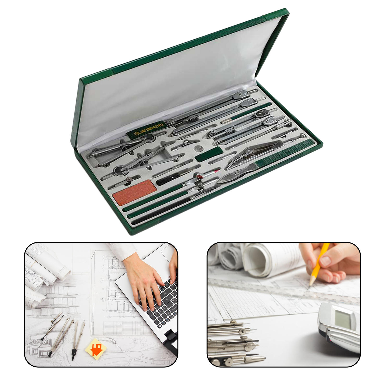 1 Set Verstelbare Kompas Pro Metalen Precisie Voor Cirkel Ingenieur Kantoor Math Opstellen Tool Math School Kantoor