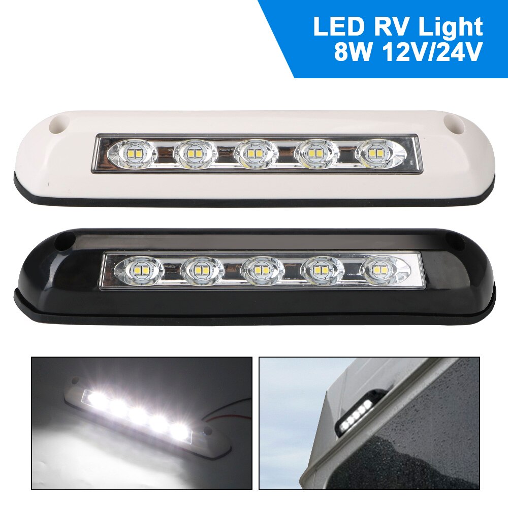 RV Van Trailer Exterior Lamp Waterproof LED Awning Porch Light Caravan Interior Wall Lamps 12V/24V Light Bar