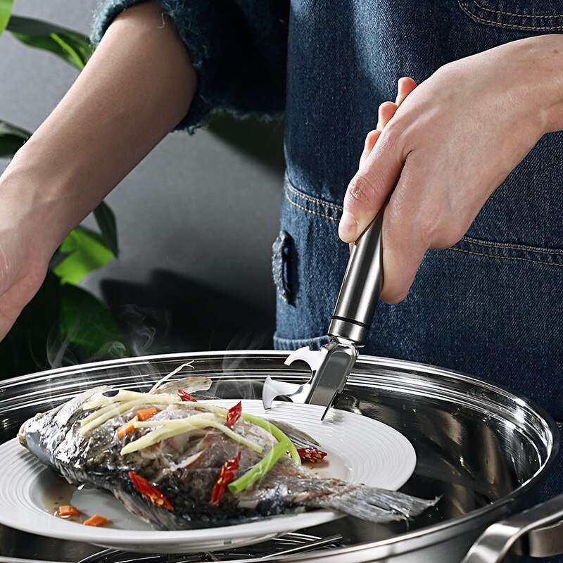 304 Stainless Steel Pan Lifter Kitchen Gadgets Potato Cutting Fish Scales Planer Core Remover Gadgets