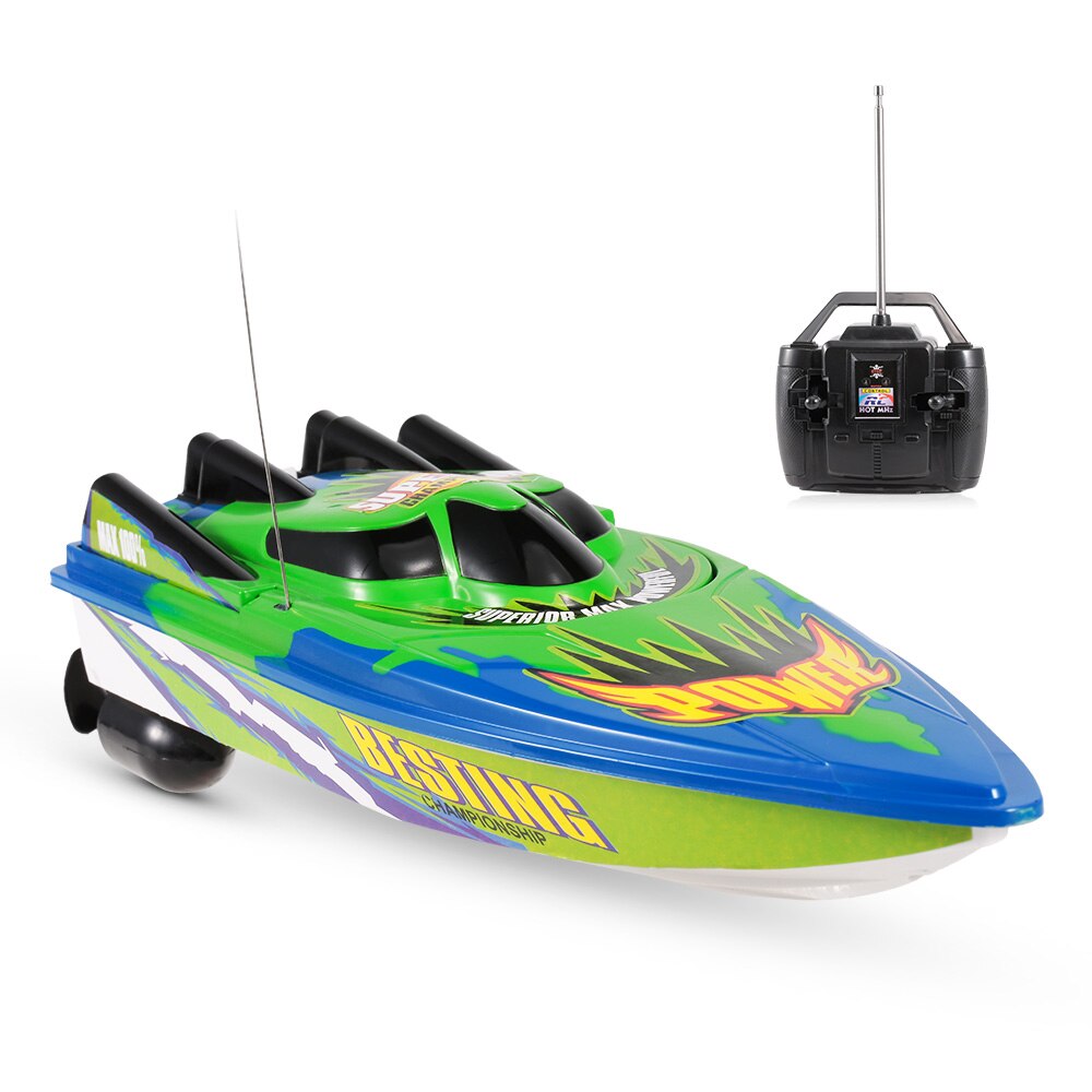 Rc båd højhastighedsbåd radiostyret motorbåd , 20km/ h fjernstyret legetøj til børn og nybegynder til søer pool