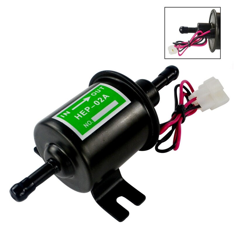 Universal 12V Heavy Duty Electric Fuel Pump Metal Solid Petrol Inline Fuel Pump Gasoline Transfer Pump 12 Volts HEP-02A