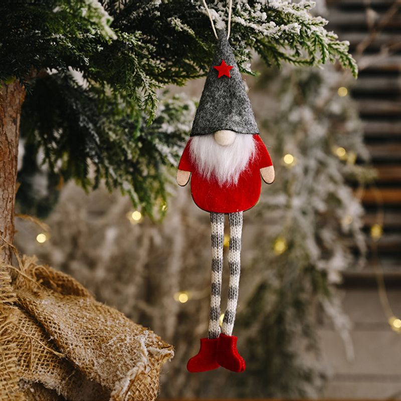 6 stk christmas long leg svensk nisse nisse dukke ornamenter hengende hengende leker juletre peis hjem soverom dekor