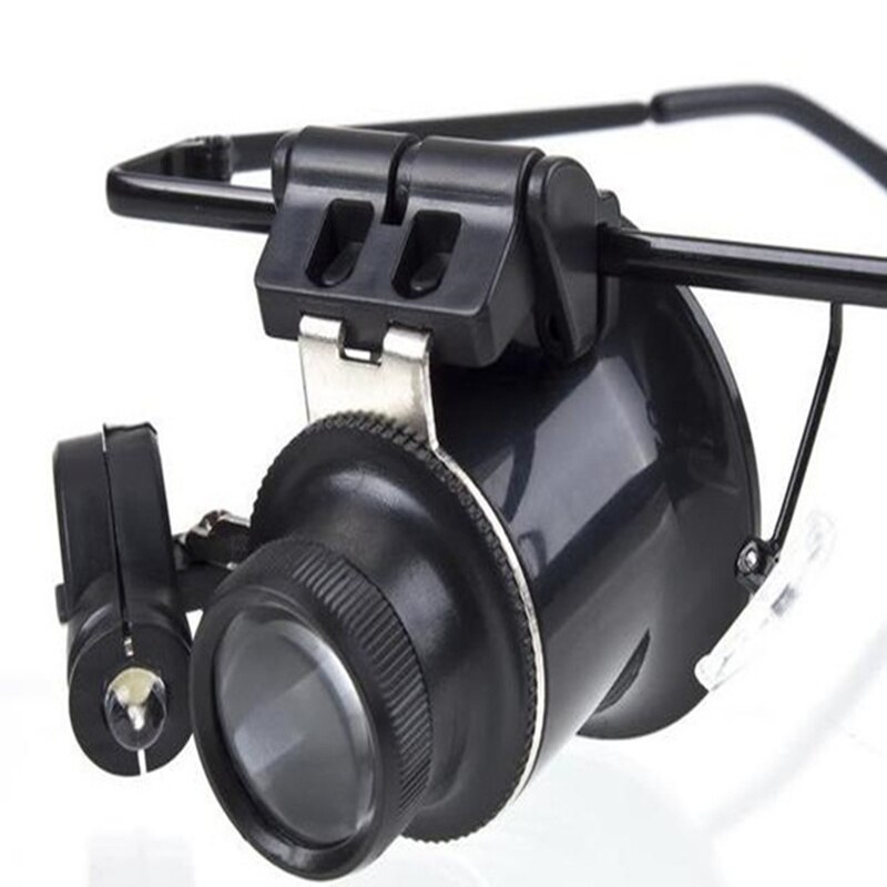 20x Vergrootglas Met Led Verlichting Glazen Vergrootglas Voor Horloge Reparatie Verrekijker Loupe Sieraden Reparatie Tool Herramientas